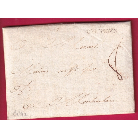 MARQUE DE LIMOUX AUDE 1760 LENAIN N°4a POUR MONTAUBAN TARN ET GARONNE INDICE 10 LETTRE