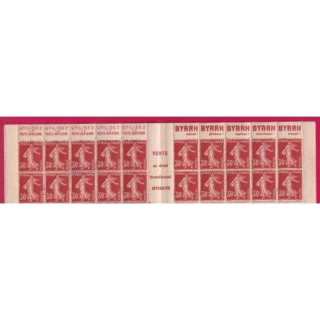 N°360 CARNET PUB BYRRH POSTE AERIENNE CION DATE 25.1.1938 LETTRE