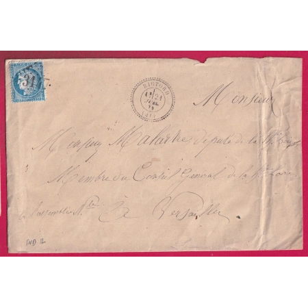 N°60 GC 3147 RIOTORD HAUTE LOIRE CAD TYPE 24 POUR VERSAILLES ASSEMBLEE NATIONALE LETTRE