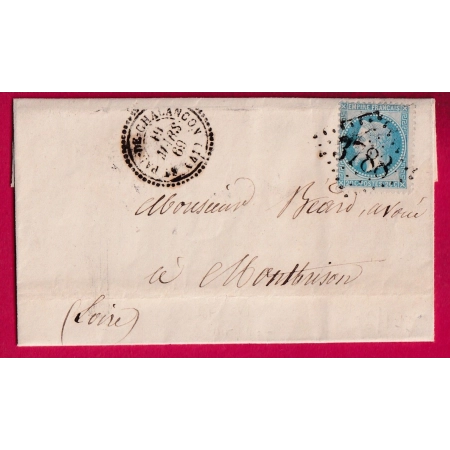 N°29 GC 3788 ST PAL DE CHALANCON HAUTE LIRE POUR MONTBRISON LOIRE CAD TYPE 22 LETTRE