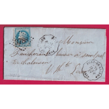 N°29 GC 3788 CONVOYEUR STATION PONT DE LIGNON HAUTE LOIRE INDICE 16 POUR ST PAL DE CHALANCON LETTRE