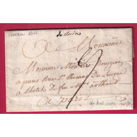 MARQUE DE BUIS DROME 1797 LENAIN N°1 INDICE 14 TEXTE DE SEDERON POUR PARIS