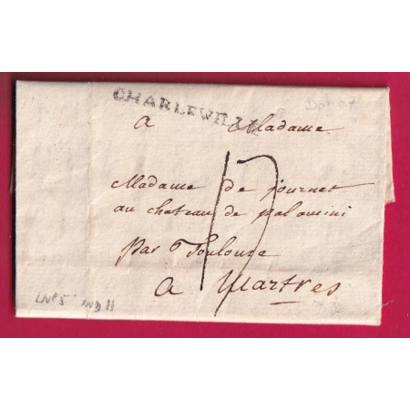 MARQUE CHARLEVILLE ARDENNES LENAIN N°5 POUR MARTRES HAUTE GARONNE LETTRE