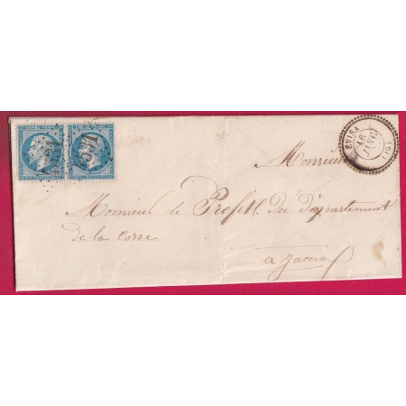 N°22 PAIRE GE 4531 EVISA CORSE CAD TYPE 22 POUR AJACCIO LETTRE