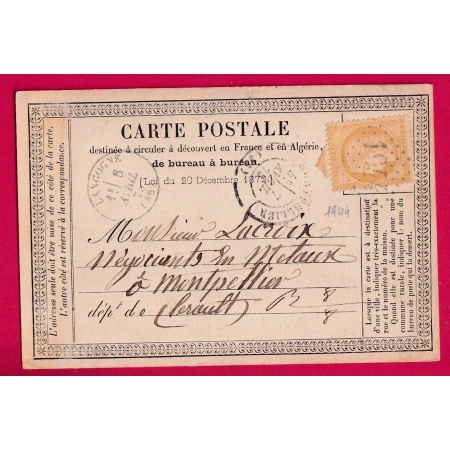 N°55 GC 1944 LANGOGNE LOZERE POUR MONTPELLIER HERAULT CARTE PRECURSEUR LETTRE