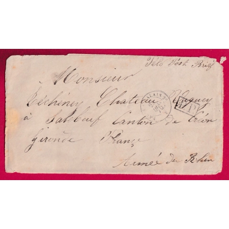 GUERRE 1870 PRISONNIER DE GUERRE OLDENBURG ALLEMAGNE PRUSSE POUR CONDOM POUR CREON GIRONDE ARMEE DU RHIN LETTRE