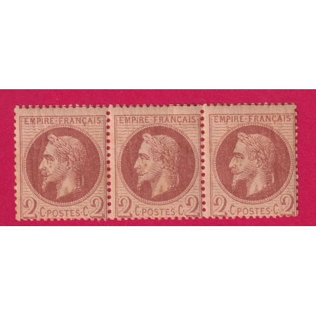 N°26A BANDE DE 3 NEUF SANS CHARNIERE SIGNE CALVES TIMBRE STAMP BRIEFMARKEN