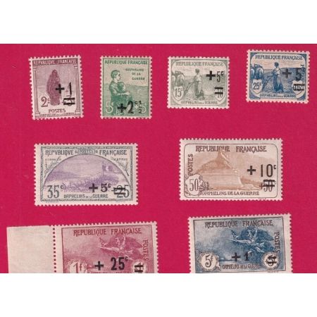 N°162 à 169 NEUF SANS CHARNIERE BON CENTRAGE 2 TIMBRES SIGNE COTE 530€ TIMBRE STAMP BRIEFMARKEN