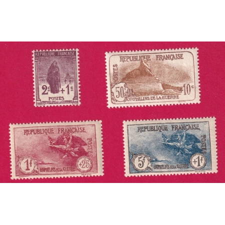 N°229 à 232 NEUF SANS CHARNIERE BON CENTRAGE 2 TIMBRES SIGNE COTE 620€ TIMBRE STAMP BRIEFMARKEN