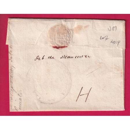 DEBOURSE DE BEAUCAIRE GARD 1789 LENAIN N°7 INDICE 19 DEPART MARSEILLE POUR MEAUNES VAR LETTRE COVER