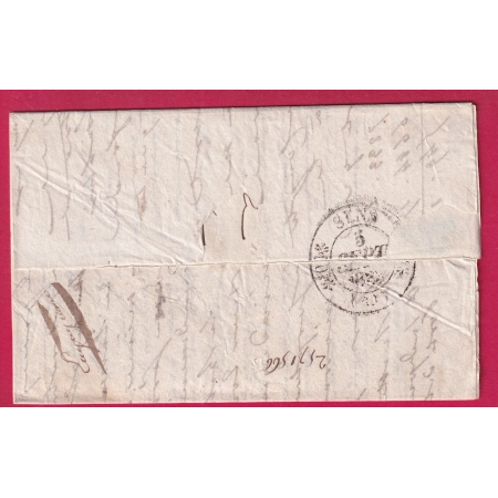 CAD TYPE 11 MERU OISE 1834 DECIME RURAL POUR SENS YONNE CAD TYPE 11 EN ARRIVE INDICE 12 LETTRE