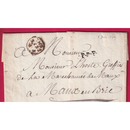 MARQUE PORT PAYE ORNE ST GERMAIN EN LAYE SEINE ET OISE 1779 LENAIN N°16 INDICE 26 POUR MEAUX LETTRE
