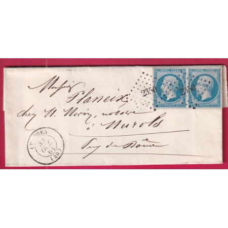 N°14B PAIRE PC 2350 OURCQUES LOIR ET CHER POUR MUROLS PUY DE DOME LETTRE