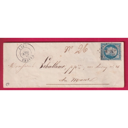 N°10 PC 3458 VAIGES MAYENNE POUR LE MANS SIGNE ROUMET LETTRE