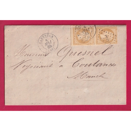 N°21 PAIRE GC 733 CARENTAN MANCHE POUR COUTANCES UN TP CAD LETTRE