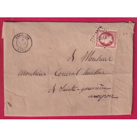 N°17A PC 1197 ESPALLION AVEYRON POUR STE GENEVIEVE LETTRE