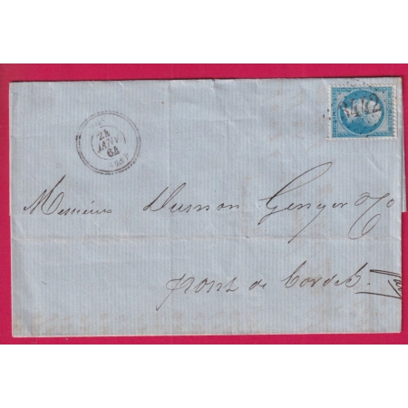 N°22 GC 3442 SOS LOT ET GARONNE CAD TYPE 22 POUR PONT DE BORDES LETTRE