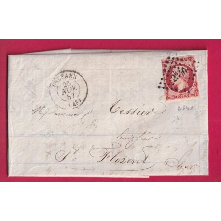 N°17A PC 2340 ORLEANS LOIRET POUR ST FLORENT CHER LETTRE
