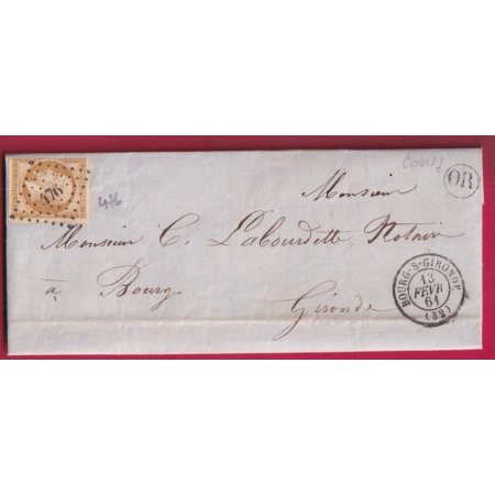 N°13 PC 476 BOURG SUR GIRONDE OR COMPS POUR BOURG LETTRE