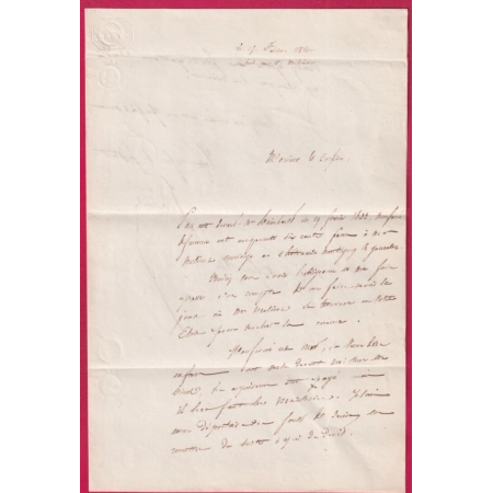 CAD TYPE 12 BROU EURE ET LOIR BOITE RURALE C FRAZE DECIME RURAL POUR CHATEAUDUN 1840 LETTRE