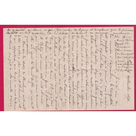 SIEGE DE PARIS TEXTE AVANT LE SIEGE SUR MOUVEMENT DES TROUPES 6 SEPTEMBRE 1870 AVEC SA TRANSCRIPTION LETTRE