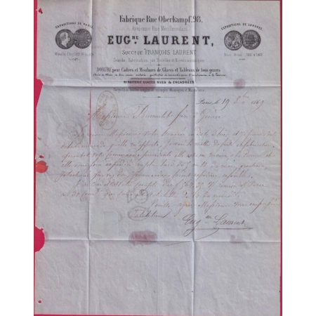 N°29 VARIETE A LA CORNE PARIS BT RICHARD LENOIR TAXE TAMPON 30 GRIFFE EFF INSUF P19 POUR GENEVE SUISSE LETTRE