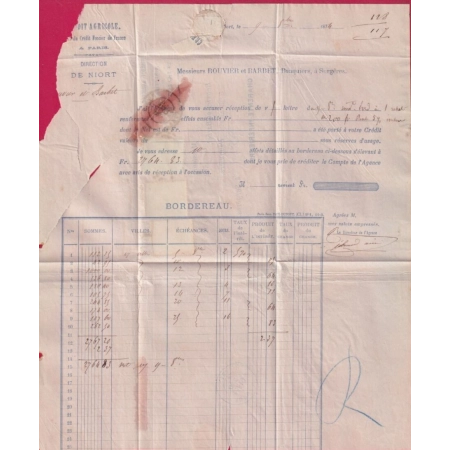 N°38 53 60 GC 2660 NIORT DEUX SEVRES POUR SURGERES CHARENTE INFIERIEURE LETTRE