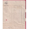N°37 20 PARIS R ST LAZARE ETOILE 2 DU 11 SEPTEMBRE 1871 POUR DOUAI NORD ETIQUETTE AU DOS LETTRE