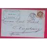 N°56 CAD LE HAVRE SEINE INFRIEURE POUR AUGSBURG ALLEMAGNE 1876 LETTRE