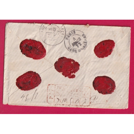 N°60 X3 PARIS ETOILE 17 R DU PONT NEUF ETOILE 17 POUR BOURGES CHER LETTRE CHARGEE LETTRE