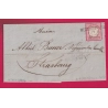 ALSACE LORRAINE AMBULANT WISSEMBOURG BASEL BALA SUISSE POUR STRABOURG BAS RHIN 1872 LETTRE