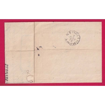 ALSACE LORRAINE WASSELNHEIM WASSELONNE BAS RHIN POUR PARIS 1874 LETTRE