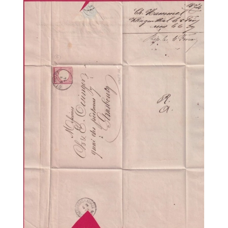 ALSACE LORRAINE OTTROTT BAS RHIN 1874 POUR STRASBOURG BAS RHIN LETTRE