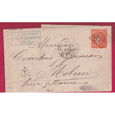 N°48 ORANGE VIF GC 2046 LILLE QER PL ST MARTIN POUR MELUN SEINE ET MARNE LETTRE