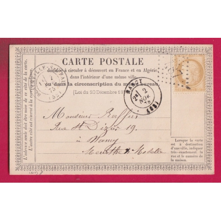 N°55 GC 487 BLANVILLE SUR L'EAU MEURTHE ET MOSELLE CARTE PRECURSEUR N°1 POUR NANCY LETTRE