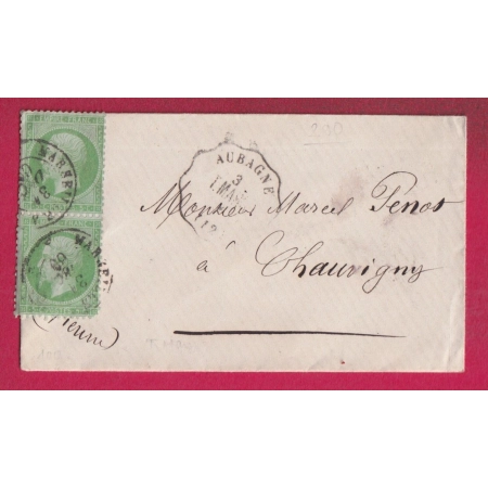 N°20 PAIRE CONVOYEUR STATION AUBAGNE BOUCHES DU RHONE CAD MARSEILLE POUR CHAUVIGNY VIENNE TARIF JOUR DE L'AN LETTRE