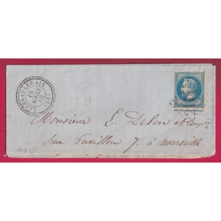 N°29 VARIETE PIQUAGE A CHEVAL GC 2114 LUCENAY LES AIX NIEVRE CAD TYPE 22 POUR MARSEILLE LETTRE