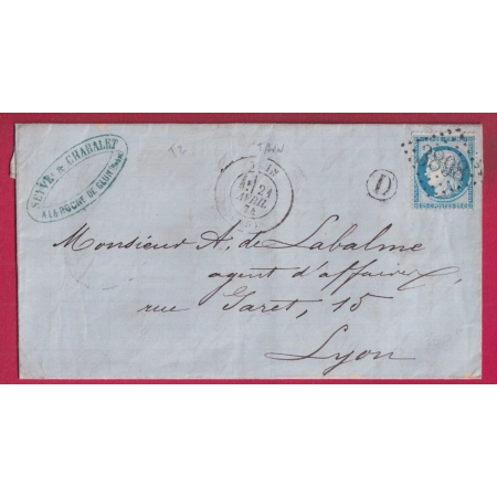 N°60 GC 3898 TAIN DROME BOITE RURALE D LA ROCHE DE GLUN POUR LYON RHONE LETTRE