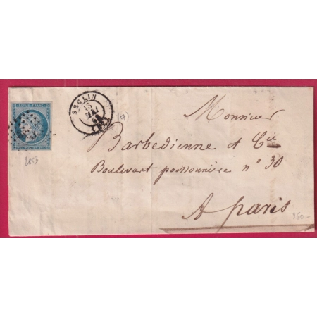 N°4 PC 2853 SECLIN NORD POUR PARIS LETTRE