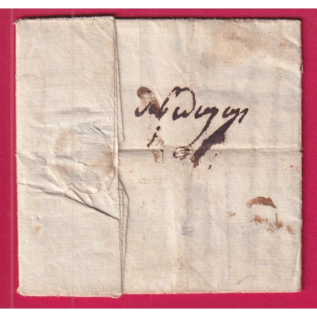 DEBOURSE MANUSCRIT DE GAP HAUTES ALPES INDICE 16 DEPART MARQUE 25 BRIONNE EURE 28X7 INDICE 16 LETTRE
