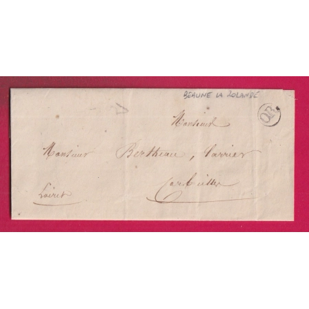 CURIOSITE OR SEUL AU RECTO DE BEAUNE LA ROLANDE LOIRET POUR CORBEILLE REMISE AU FACTEUR SANS PORT LETTRE LOCALE