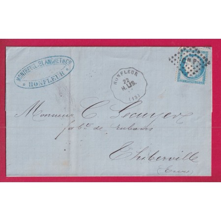 N°60 CONVOYEUR STATION HONFLEUR CALVADOS POUR THIBERVILLE EURE LETTRE