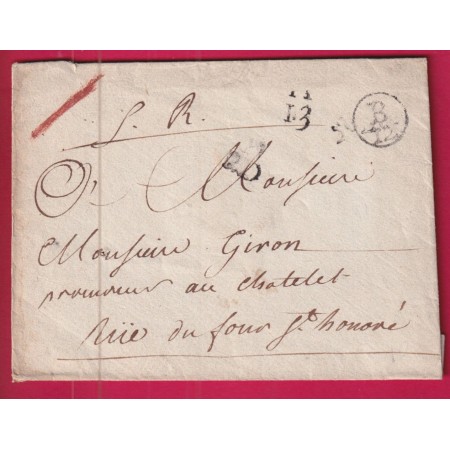 PARIS PETITE POSTE REMISE AU FACTEUR B12 + PD QUANTIEME POUR PARIS LETTRE