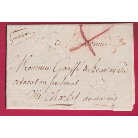 PARIS PETITE POSTE 1786 REMISE AU BOITIER + GPD AU DOS BOITIER G49 POUR PARIS LETTRE