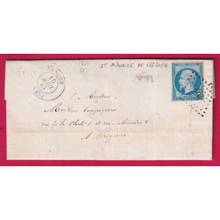N°14 PC 598 CANCON LOT ET GARONNE OR ST MAURICE DE LESTAPEL POUR PERIGUEUX LETTRE
