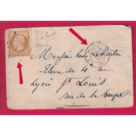N°13 TTB / SUP PARIS ETOILE PLEINE PARIS 4 60 4 POUR PARIS LETTRE