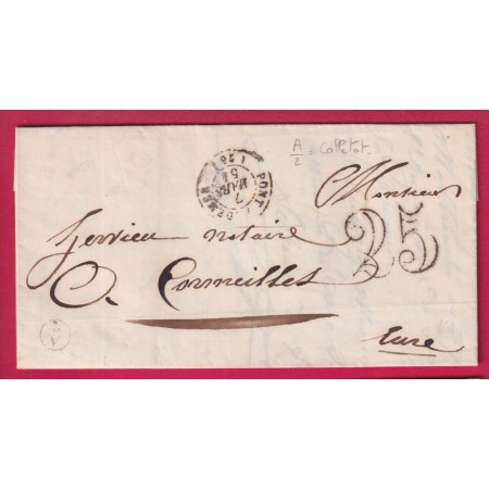 CAD TYPE 15 PONT AUDEMER EURE BOITE RURALE SUPPLEMENTAIRE A/2 COLLETOT POUR CORMEILLES LETTRE