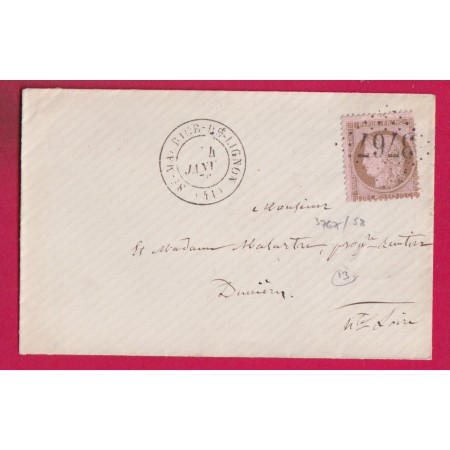N°58 GC 3767 ST MAURICE DE LIGNON HAUTE LOIRE POUR DUNIERES HAUTE LOIRE LETTRE