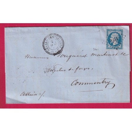 N°14 PC 3211 ST MEDARD DE GUIZIERES GIRONDE CAD TYPE 22 POUR COMMENTRY ALLIER LETTRE
