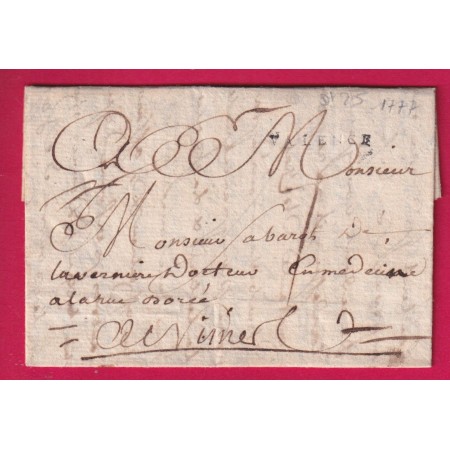 MARQUE VALENCE DROME 1777 LENAIN N°5 INDICE 13 POUR NIMES GARD LETTRE